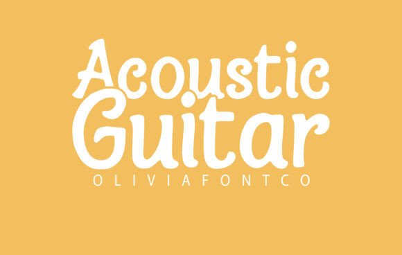 Acoustic Guitar Font for Handmade Brands