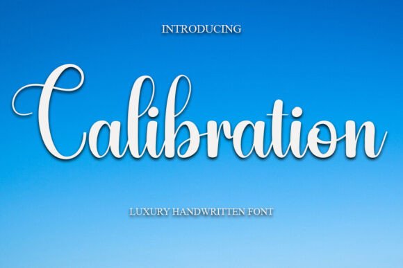 Calibration Font: A Sweet Script for Crafters