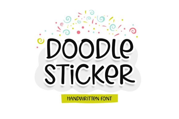 Doodle Sticker Font for Handmade Makers