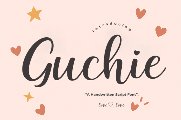 Guchie: A Modern Script Typeface for Editorial Design
