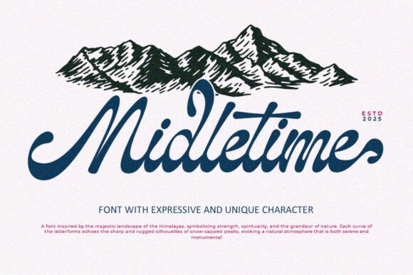 Midletime: A Unique Script Font for Crafters