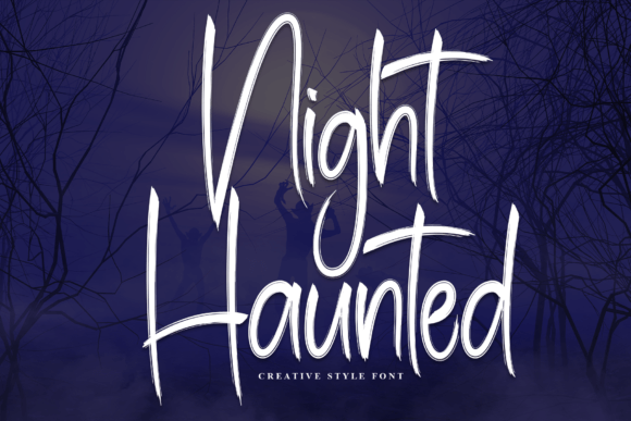 Night Haunted Font: Elegant Script for Crafters