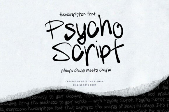 Psycho Script Font for Bold Web Design