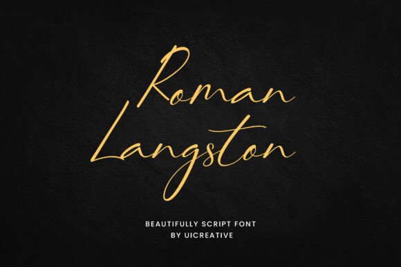 Roman Langston Font for Handmade Makers
